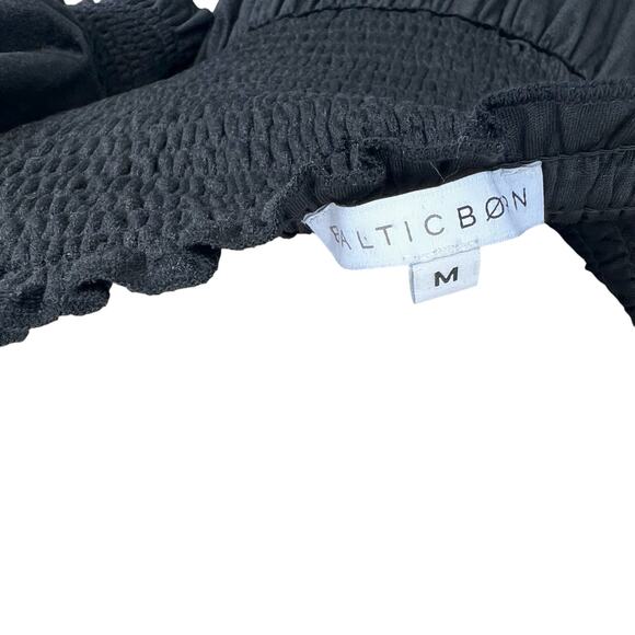 Baltic Born Bliss Smocked Velvet Dress Mini Tiered Black Size Medium - Picture 11 of 11